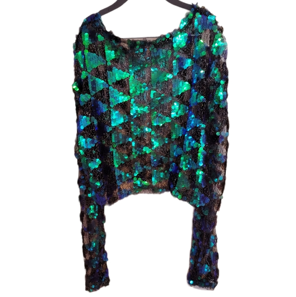 Sequin Netted Top